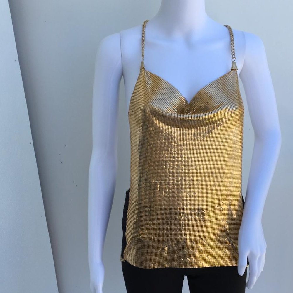 CINDIGINDI womenTop Metallic Gold one Size,  GI 79